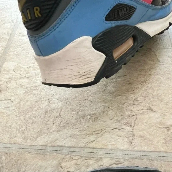 Nike Air Max 90 Flint Grey Flamingo GS Sneakers Shoes Youth 6/ Women’s 8 - Picture 10 of 11